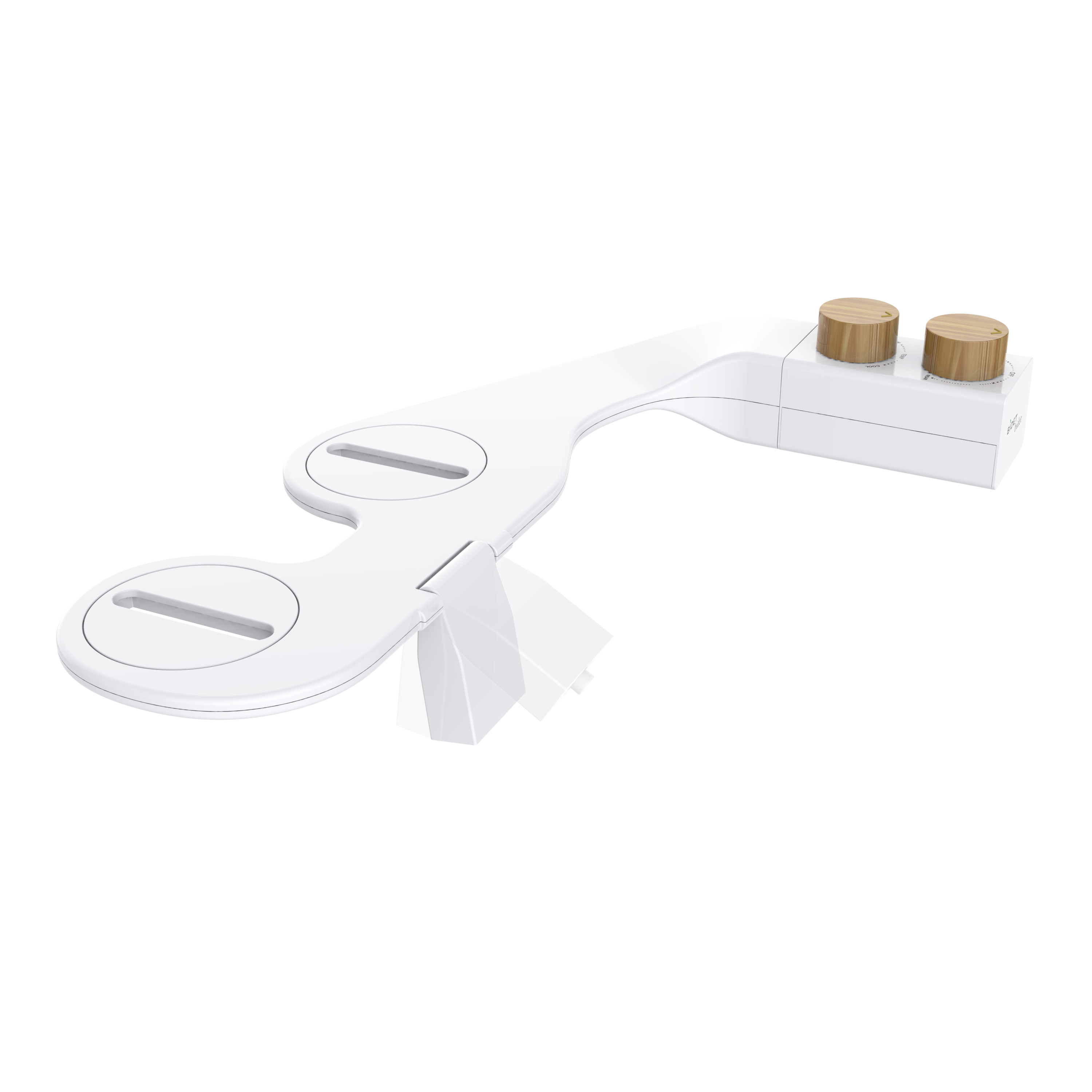 BIDETbidet Left/Right Reversible WARM WATER Non-Electric Ultra-Slim Toilet Attachment
