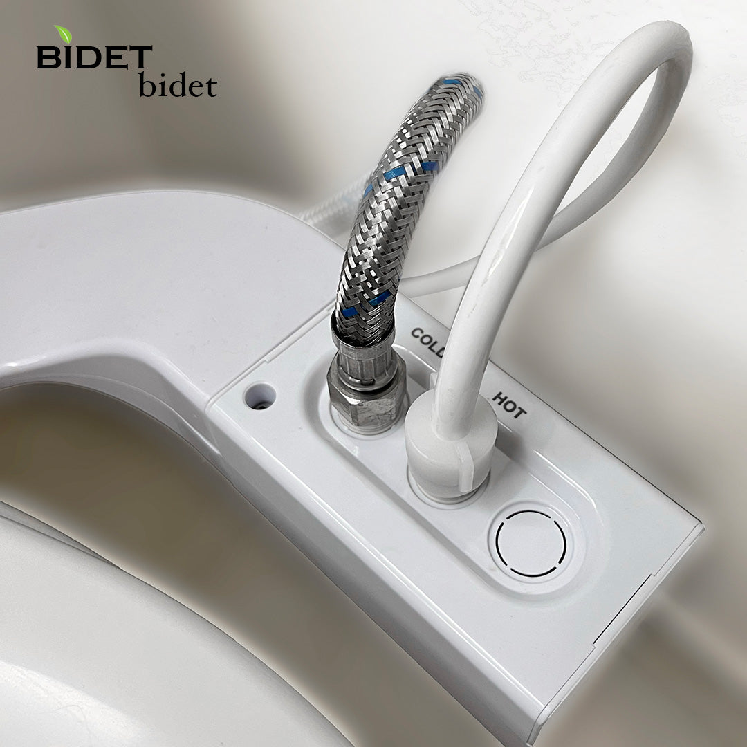 9' Polyurethane Hose for Sink Connection with 1/2" Mini Adapter - Bidet Accessories