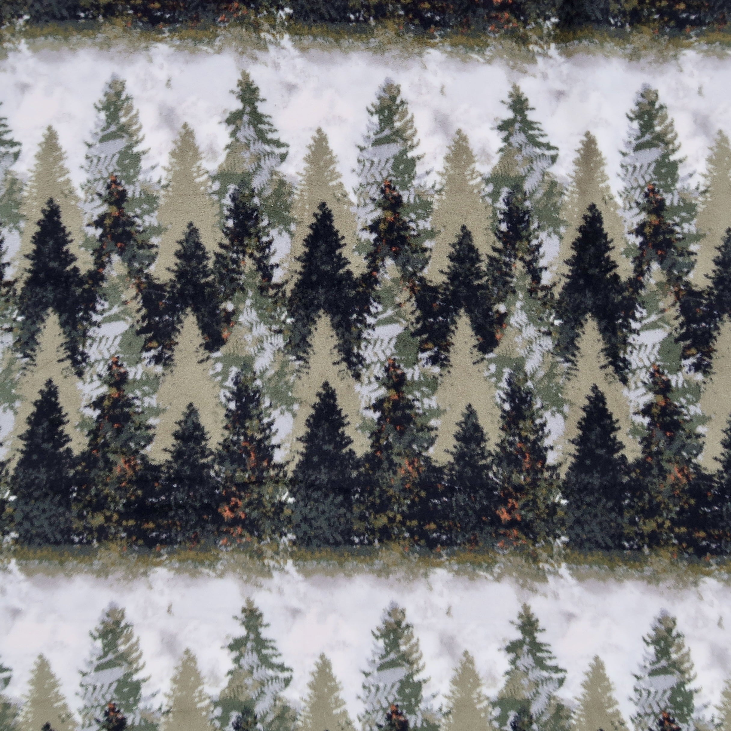 Handcrafted Adult Size Finished Tie Blanket (70" L x 46" W), Premium Anti-Pill Plush Fleece No-Sew - Mountain Retreat Print with Solid Gray Backing