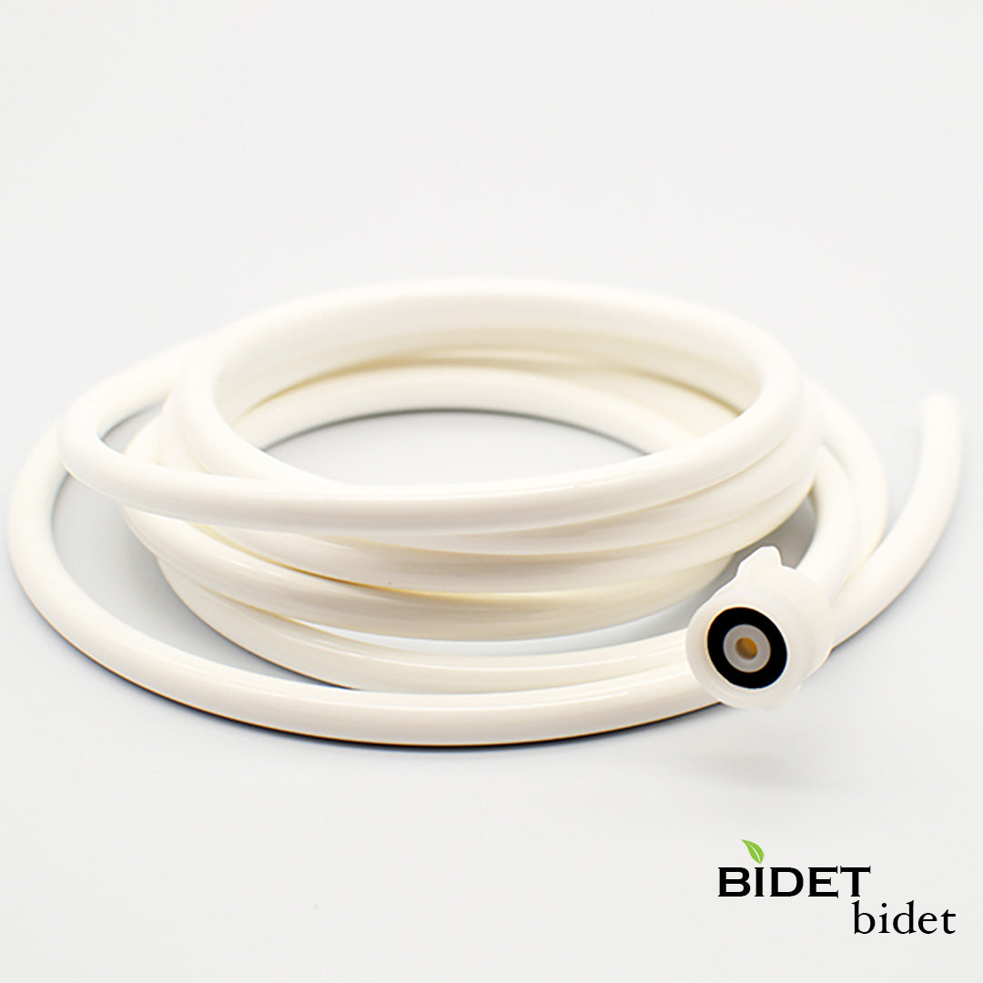 9' Polyurethane Hose for Sink Connection with 1/2" Mini Adapter - Bidet Accessories