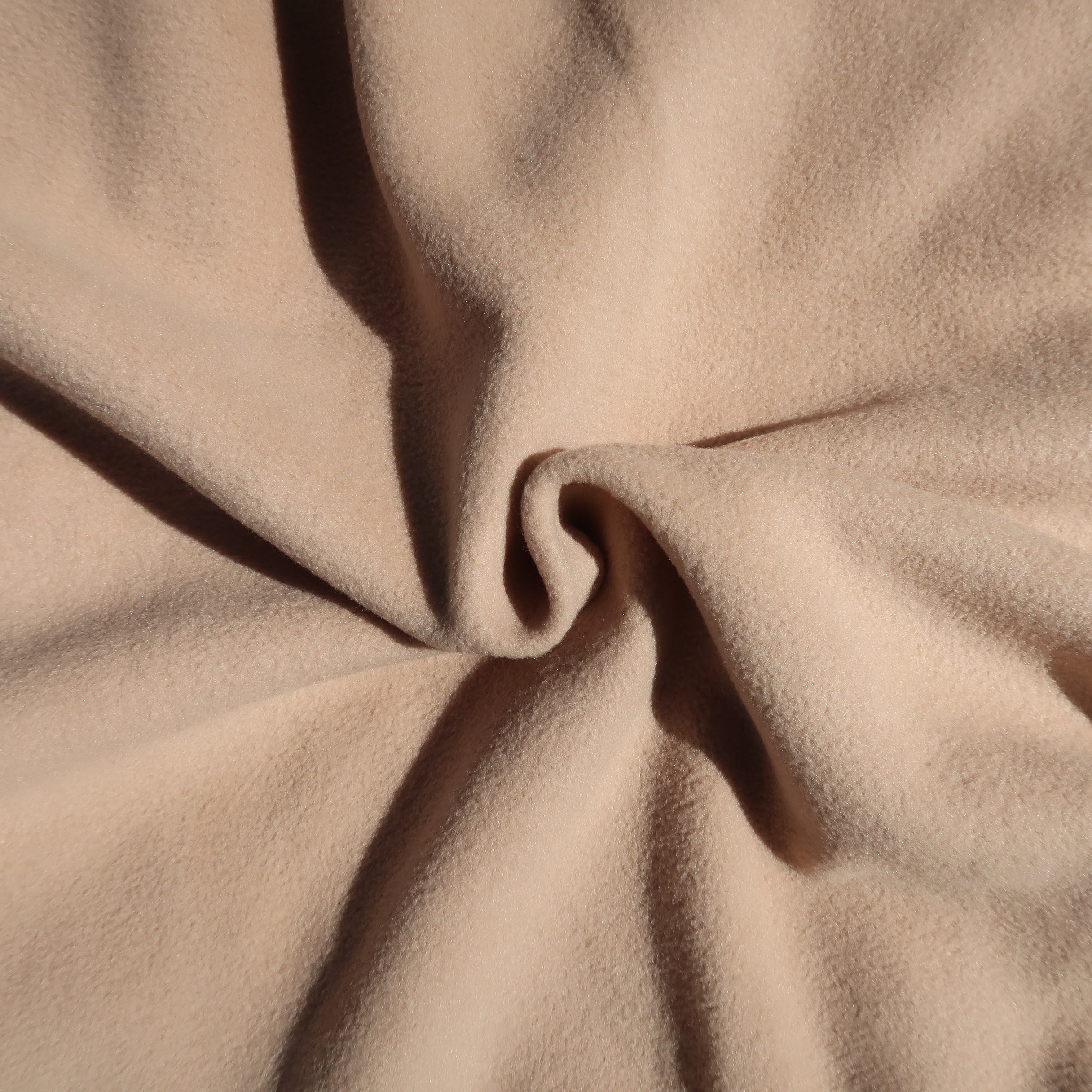 Handcrafted Pet Large Size (46"X36") Finished Tie Blanket, Premium Anti-Pill Plush Fleece No-Sew - Desert Spirit Print with Solid Camel Backing